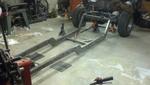 Frame and rear end mocked up for rear link measurements.