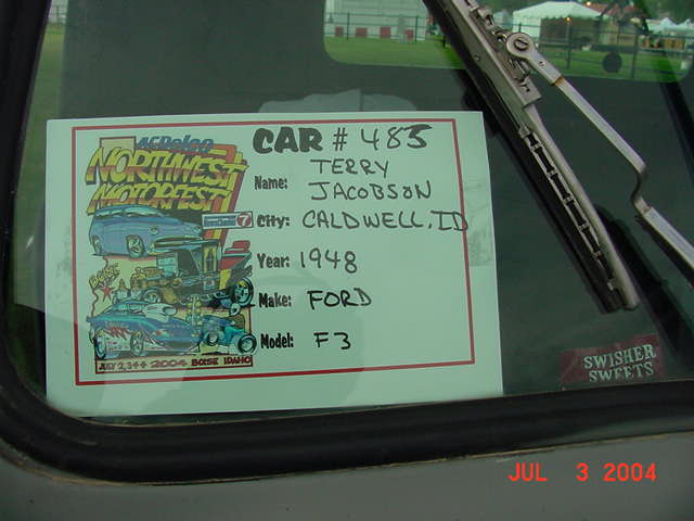 Official entry thing on the windshield.