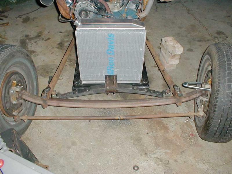 Spring perch and mounts installed.
The car holds its own weight completely for the first time!